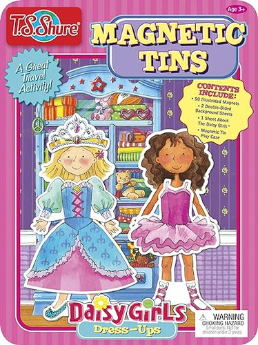 Bendon Daisy Girls Dress Up Magnetic Tin Playset With 3