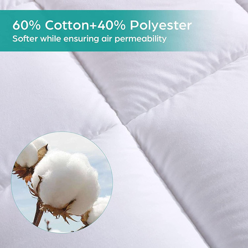 Whatsbedding Protector De Colchón Impermeable De Algodón, Ta