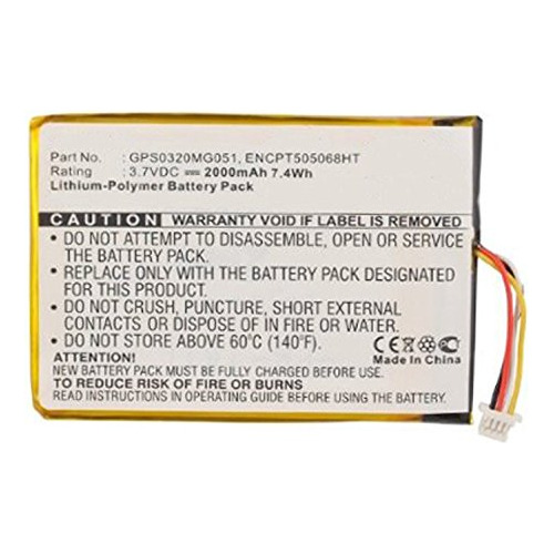 2000 mah De Repuesto Gps0320mg051, Encpt505068ht Bateria Par