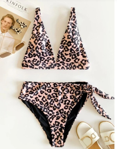 Bikini Cintura Alta Animal Print