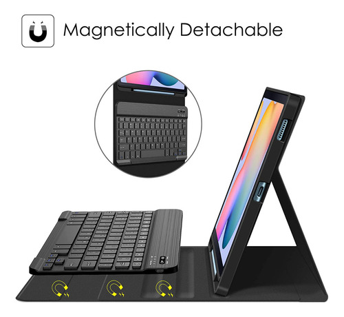 Funda C/ Teclado Para Galaxy Tab S6 Lite 10.4 2022 P613 P619