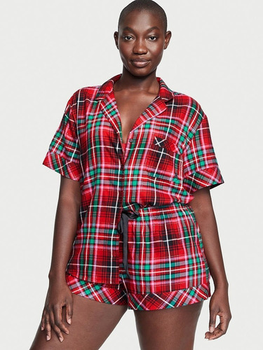 Pijama Victoria´s Secret Flannel Short+camisa Varios Modelos