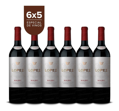 Vino Lopez Malbec Promo 6 X 5