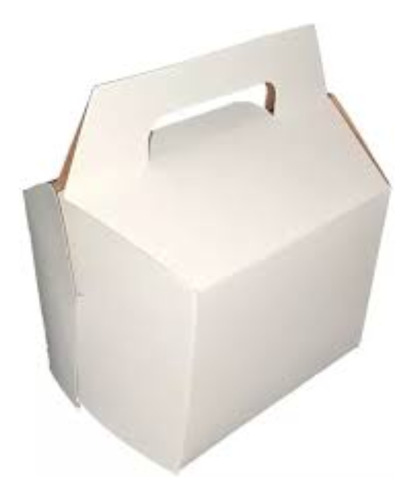 Caja De Cartulina Blanca Para Papas Fritas 50 Un  22x10x10