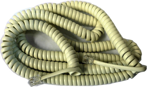 Imagen 1 de 2 de Cable Rulo Telefonico Armado 1.2 Mts Rj9 Crema V3030