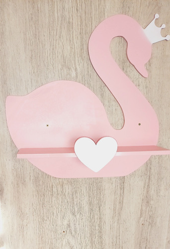 Repisa Estante Decorativa Para Bebes Y Niños Modelo Cisne