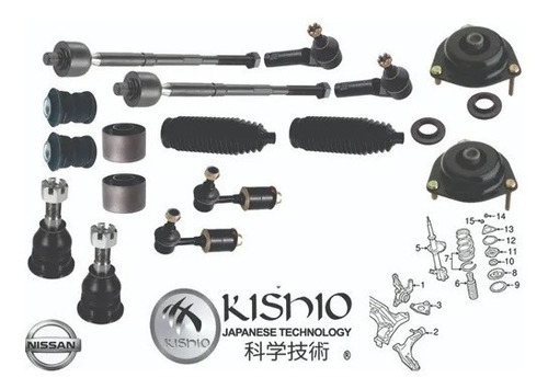 Kit De Rotulas Bieletas Bases Bujes Nissan Sentra B15 00-06