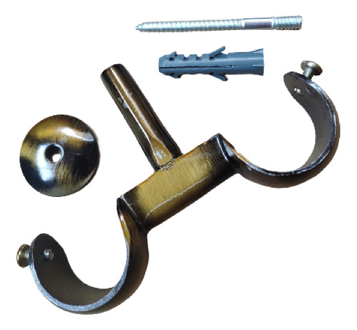 Suporte Teto Duplo Para Varão De Cortina Tamanho 28/28mm Cor Prateado