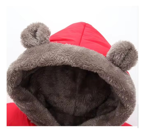 Chaquetas D Invierno Con Capucha Plumón De Felpa Niños Niña