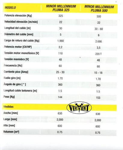 Malacate Eléctrico Usado (polipasto) 300 Kg (Usado)