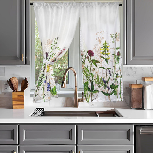 Cortinas Cocina Béla Home Estampada .60 Alto X 2m Ancho