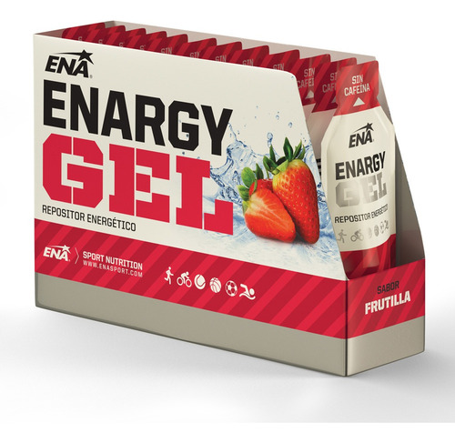 Enargy Gel Ena Box X 12 Um repositório de energia sem cafeína com sabor de baunilha