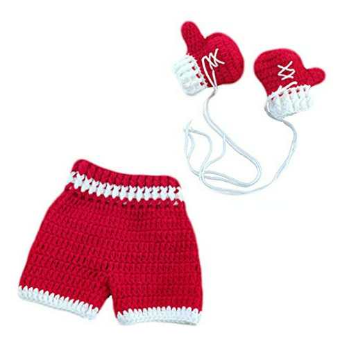 Bebe - Newborn Photography Prop Crochet Baby Boxer Outfit Kn