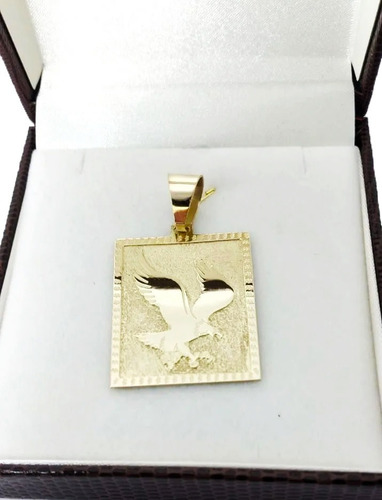 Imagem 3 de 4 de Pingente Placa Águia 10 Gramas Ouro 18k 750