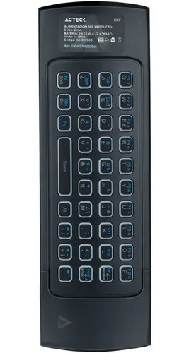 Imagen 5 de 5 de Control Remoto Universal Smarttv Acteck Ex7 Teclado Airmouse