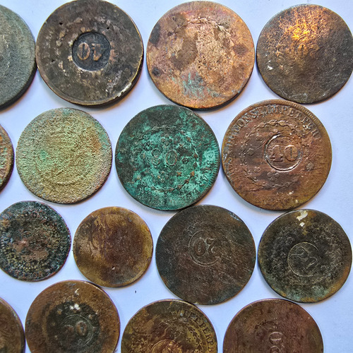 32 Moedas De Cobre Brasil Colônia E Império Xl Réis 80 Réis (Usado)