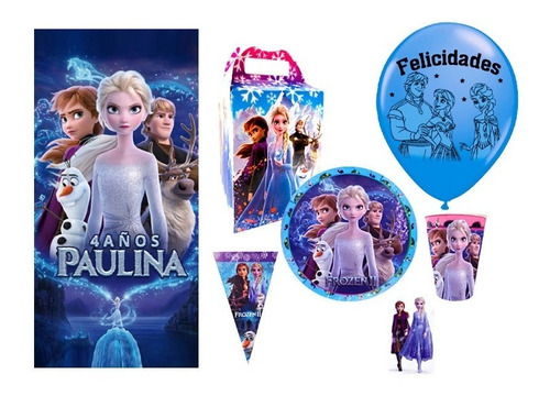 Elsa Frozen 2 Kit De Fiesta 30 Niños Fiesta Vasos Platos