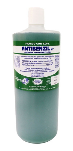 Jabón Quirurgico Antibenzil 1 Litro Desinfectante
