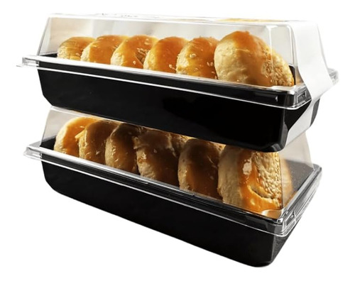 Xizhi 50 Piezas Caja De Sándwich Reutilizable Con Tapas Tran