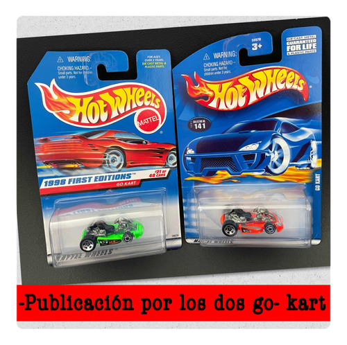 Hot Wheels Lote De 2 Go Kart, Primera Edición Y Año 2000
