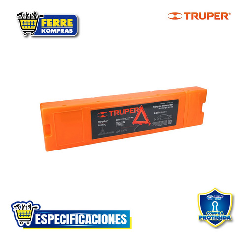 Triángulo De Seguridad De 44 Cm De Alto Con Estuche 10942