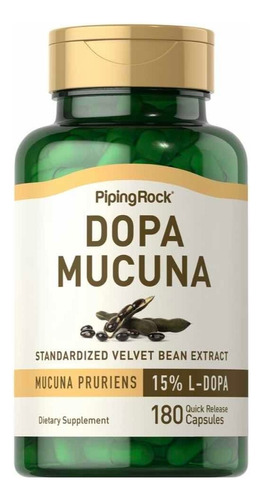 Dopa Mucuna Std Extract 350 Mg X 180 Caps. - Piping Rock Sabor Neutro