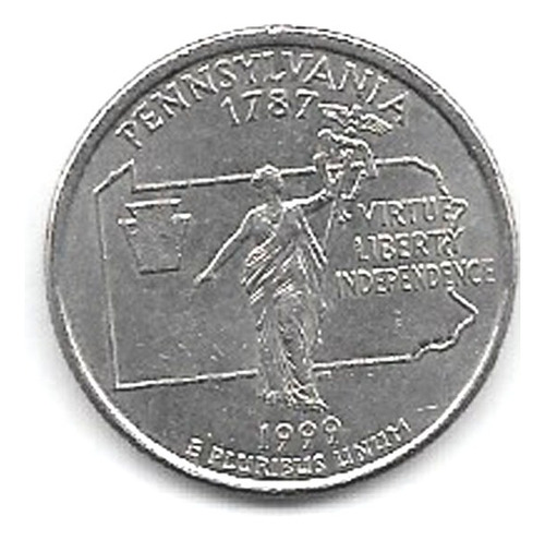 Estados Unidos 1/4 Dolar Año 1999 Muy Buen Estado