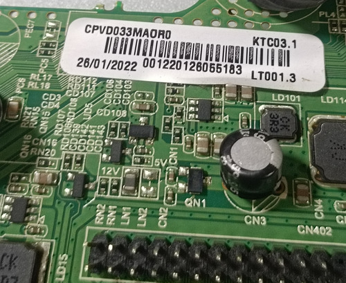 Placa Principal Tv Multilaser Tl040 Cpvd033ma0r0 Compatível (Usado)