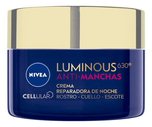 Nivea Cellular Crema Reparadora De Noche Luminous 630, 50 Ml