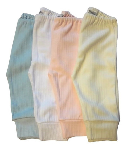 Imagen 2 de 3 de Pantalon Bebe Interlock Liso Desagujado Con Puño 100% Algod