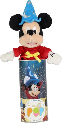 Pelúcia Na Lata Mickey 16cm Feiticeiro Fantasy Pop - Disney