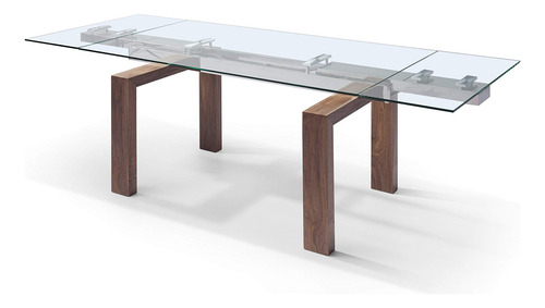 Whiteline Modern Living Davy Mesa De Comedor Extensible 1/2 Color De La Tapa Color De Las Patas