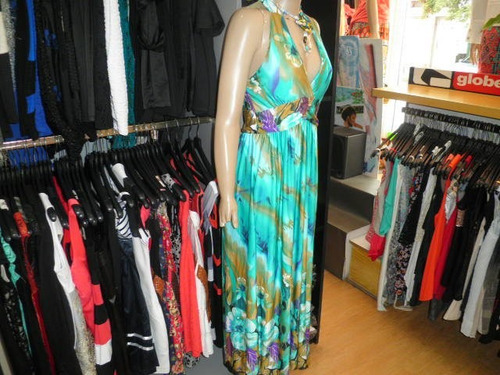 Vestido Largo De Seda Fria...
