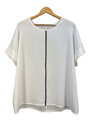 Imagen 1 de 1 de Blusa De Gasa Crep Talle Grande Combinada Xl