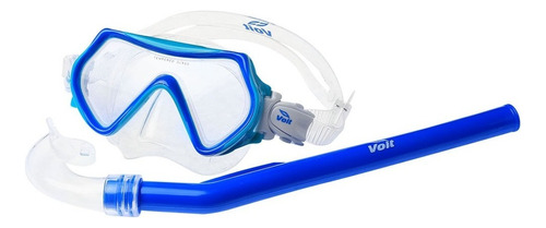 Set De Natación Voit Junior Acuático Visor Y Snorkel Color Azul