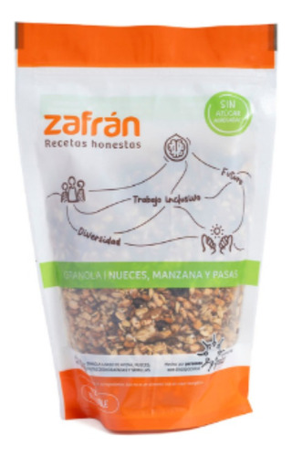 Granola Zafran Nueces, Manzanas Y Pasas X 300g