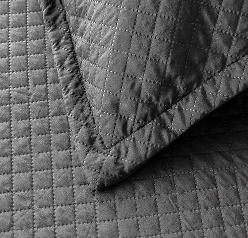 Colcha Cubrecama Quilt De Verano 1 Plaza Y Media + 1 Funda Color Negro