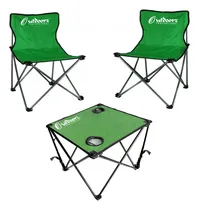 Comprar Set Sillas Director Mesa Plegables Playa Pesca Camping 110kg Color Verde
