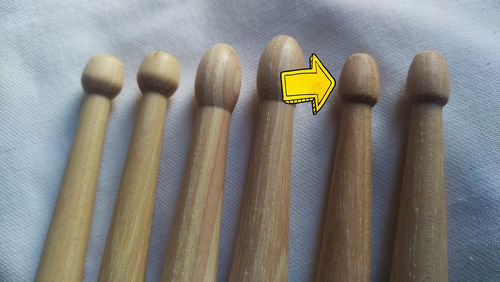 Baquetas De Hickory Para Percusion Y Bateria Punta De Madera