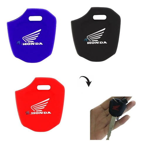 Funda Cubre Llave Silicona Con Logo Honda Motos