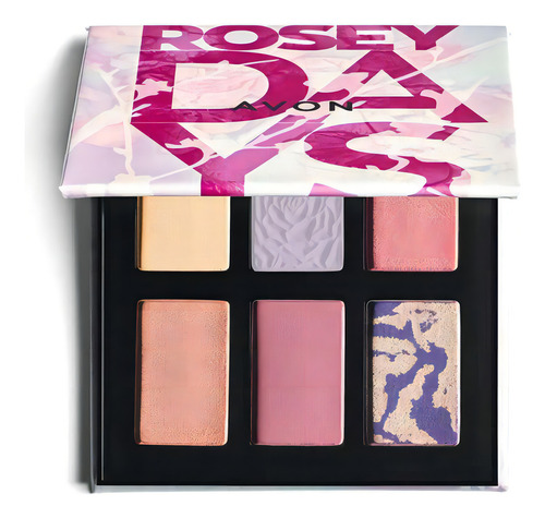 Paleta De Sombras Rosey Days - Avon Color De La Sombra 6 Sombras
