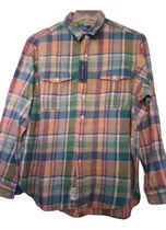 Comprar Camisa Ralph Lauren Polo Xl Adulto Cuadros Coderas Algodón 