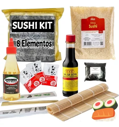 Kit Sushi 7 Ele + Papel Arroz - g a $139