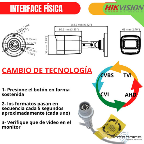 Imagen 4 de 9 de Camara Seguridad Bullet Hikvision 2mp Full Hd Microfono