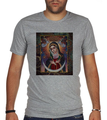 Remera De Hombre Virgen De Guadalupe Manos Religion