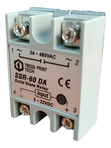 Modulo Ssr-60da Relevador De Estado Solido 60a Relay 3-32vdc