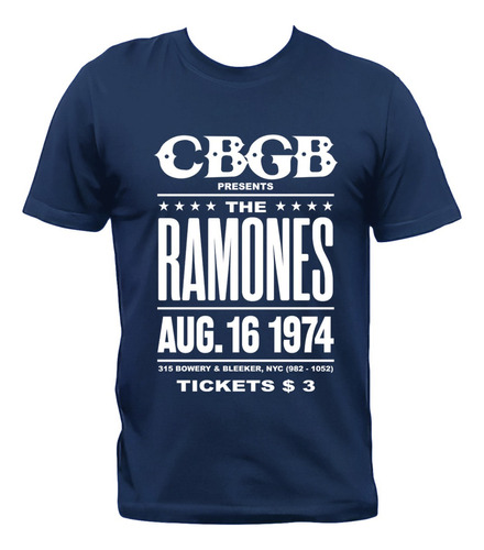 Remera Ramones Cbgb Poster Vintage Punk Rock