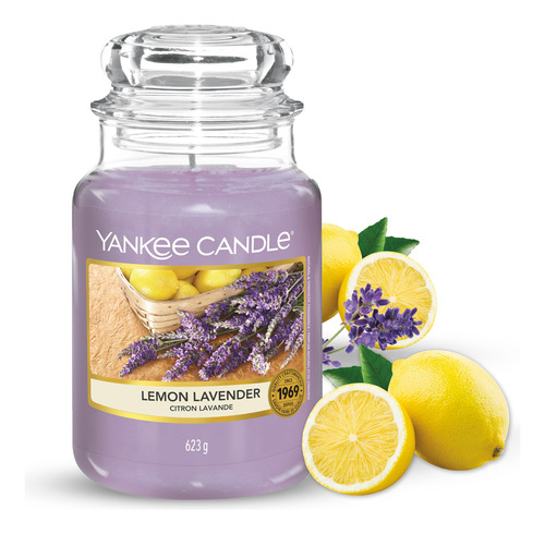 Vela En Tarro Limón Y Lavanda 623 G Candelas Aromáticas