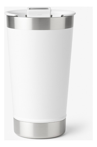 Copo Térmico Com Tampa E Abridor 473ml Aço Inox