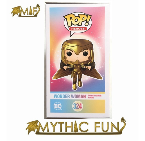 Funko Pop Ww84 - Wonder Woman Golden Armor Flying 324 (Usado)